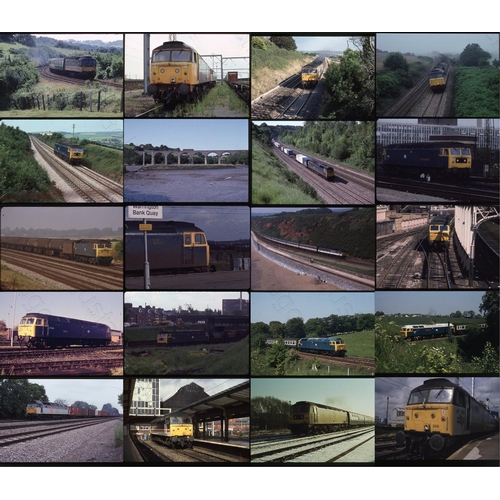 226 - Railway. Modern Traction - Brush Class 47's. Approx. 80 x 35mm colour slides on mixed film stock. So... 