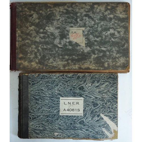 227 - Railway. Paper Railwayana. 2 x L.N.E.R. hardback book ledgers.
The first is a Season Ticket Requisit... 