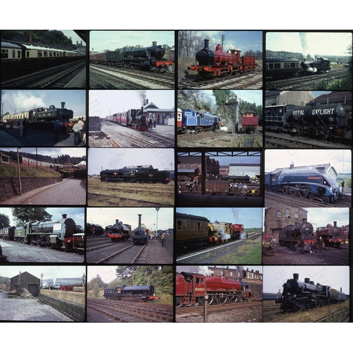 235 - Railway. Heritage and preserved. Approx. 380 x 35mm original colour slides. The majority are on Koda... 