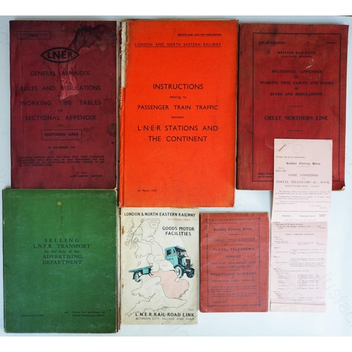 237 - Railway. Paper Railwayana. 7 items of official LNER/ B.R. softback books and booklets.
1. L.N.E.R. B... 