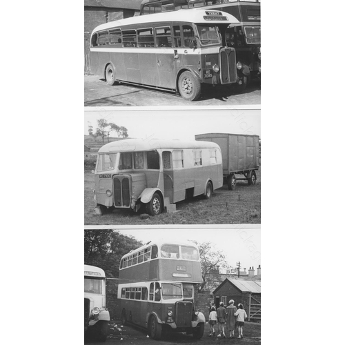 242 - U.K. Bus. Approx. 100, black and white, postcard sized prints from a variety of sources. Sources inc... 