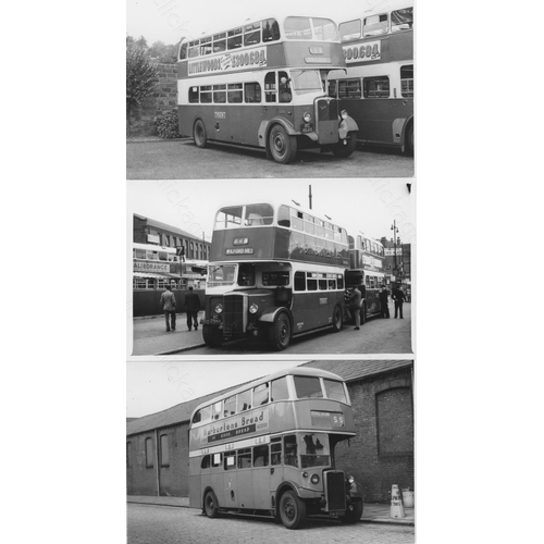 242 - U.K. Bus. Approx. 100, black and white, postcard sized prints from a variety of sources. Sources inc... 