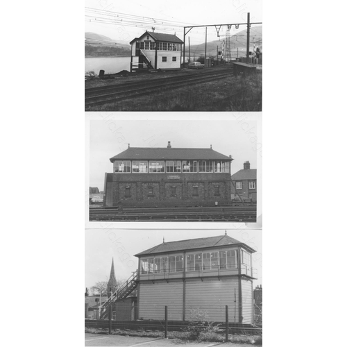 244 - Railway. Infrastructure - signal boxes and some signals. Approx. 100, black and white and colour, po... 