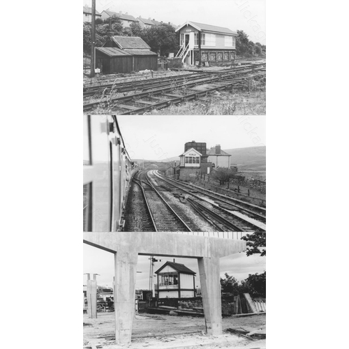 244 - Railway. Infrastructure - signal boxes and some signals. Approx. 100, black and white and colour, po... 