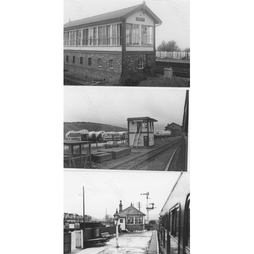 244 - Railway. Infrastructure - signal boxes and some signals. Approx. 100, black and white and colour, po... 