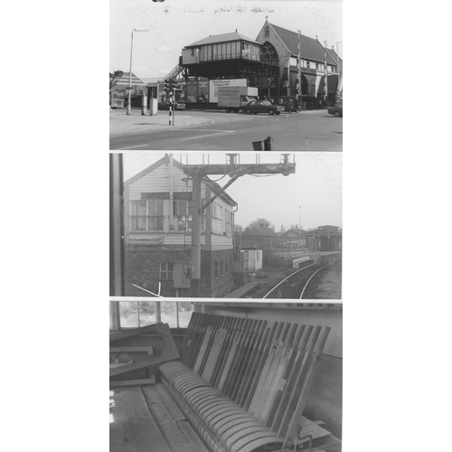 244 - Railway. Infrastructure - signal boxes and some signals. Approx. 100, black and white and colour, po... 