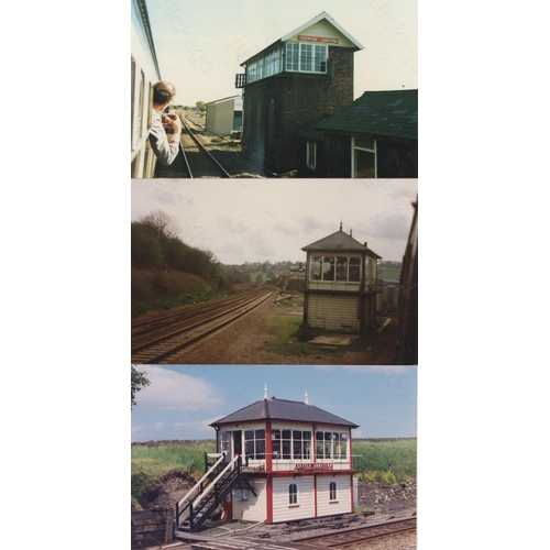 244 - Railway. Infrastructure - signal boxes and some signals. Approx. 100, black and white and colour, po... 