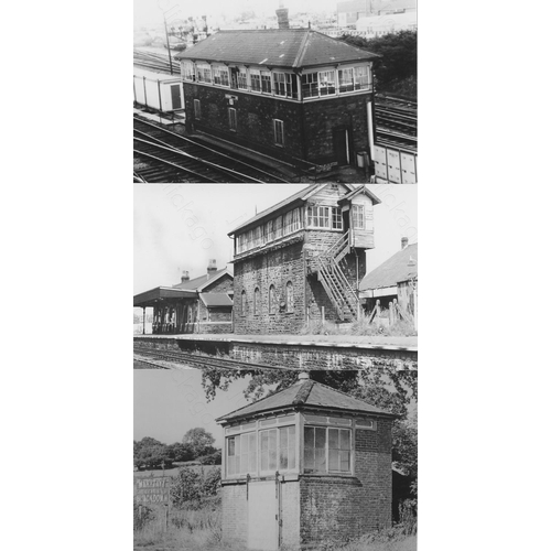 245 - Railway. Infrastructure - signal boxes and some ground frames. Approx. 100, black and white and colo... 