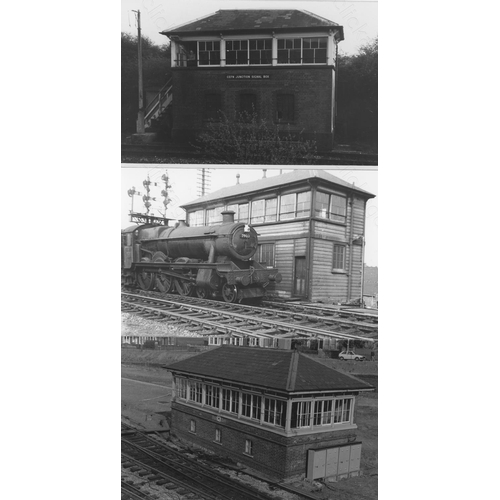 245 - Railway. Infrastructure - signal boxes and some ground frames. Approx. 100, black and white and colo... 