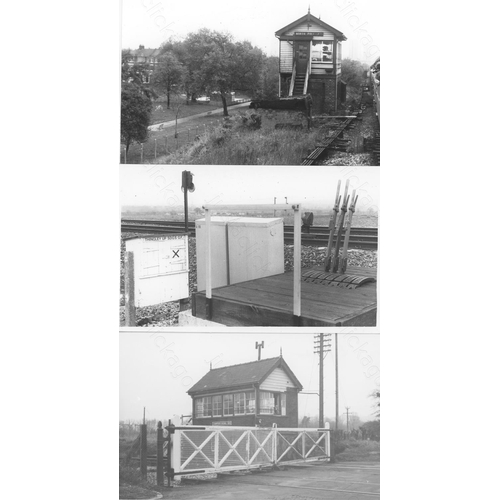 245 - Railway. Infrastructure - signal boxes and some ground frames. Approx. 100, black and white and colo... 