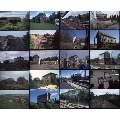 257 - Infrastructure. Signal Boxes. Approx. 50 x 35mm colour slides on mixed film stock. Featuring signal ... 