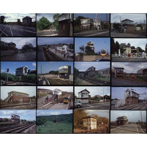 258 - Infrastructure. Signal Boxes. Approx. 50 x 35mm colour slides on mixed film stock. Featuring signal ... 