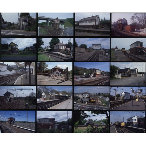 259 - Infrastructure. Signal Boxes. Approx. 50 x 35mm colour slides on mixed film stock. Featuring signal ... 