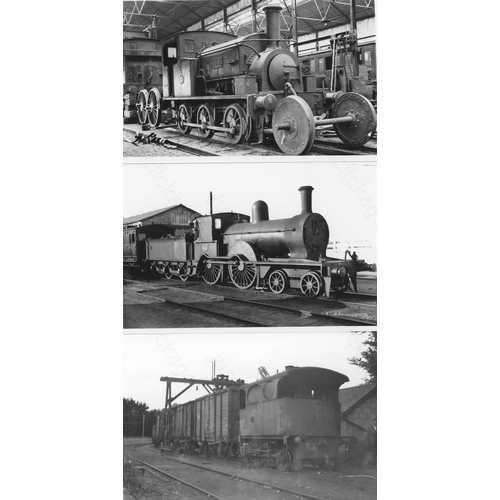 270 - Railway. IRELAND. Approx. 100, black and white postcard sized photographs, featuring Irish steam and... 