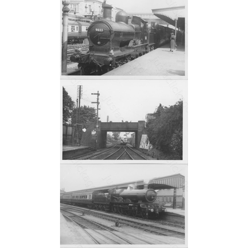 288 - Railway. Ex GWR locomotives and scenes. Approx. 300 black and white and a few colour postcard size p... 