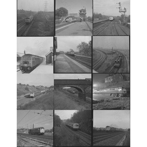 321 - Railway. Modern Traction. A good quality assortment of approx. 250, medium format, individual black ... 