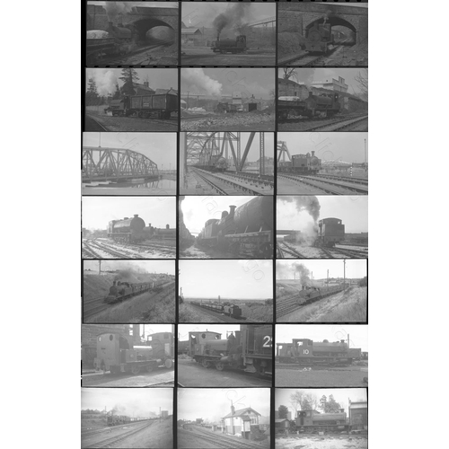 329 - Railway. Industrial Steam. A small box of black and white negatives in medium and 35mm formats. Ther... 