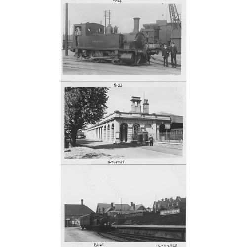 333 - Railway. A box of approx.  420, black and white prints and postcards, featuring ex-Southern Railway ... 