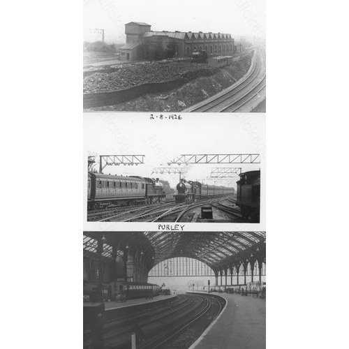 333 - Railway. A box of approx.  420, black and white prints and postcards, featuring ex-Southern Railway ... 