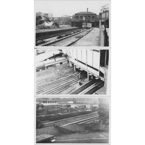 334 - Railway. A box of approx. 335 black and white prints and postcards, featuring ex Southern Railway lo... 