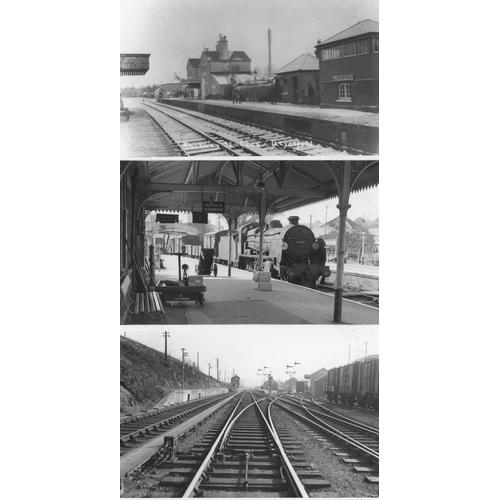 334 - Railway. A box of approx. 335 black and white prints and postcards, featuring ex Southern Railway lo... 