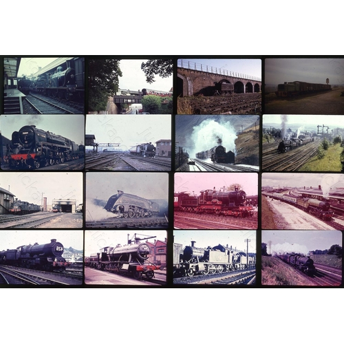 367 - Railway. BR Steam. A small assortment of mostly duplicate 35 mm colour slides featuring BR steam (1 ... 