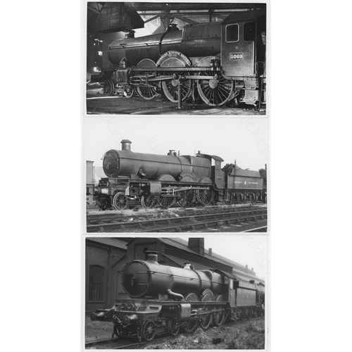 371 - Railway. ex GWR Steam. A fine collection of 100+ black and white, postcard size prints of ex GWR nam... 