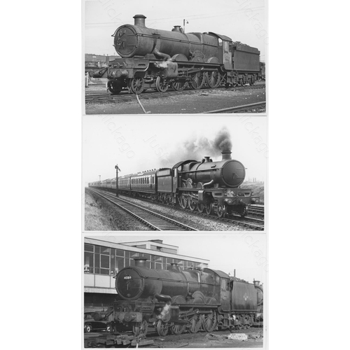 371 - Railway. ex GWR Steam. A fine collection of 100+ black and white, postcard size prints of ex GWR nam... 