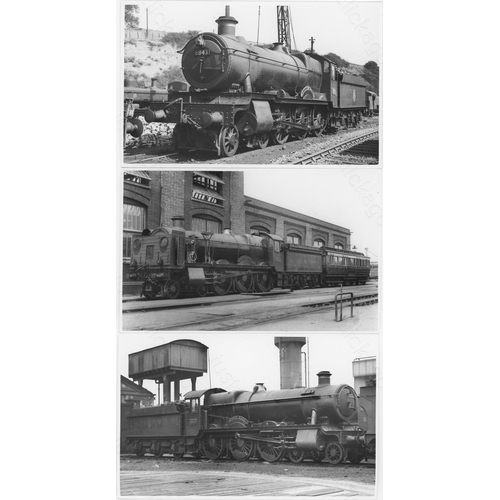 371 - Railway. ex GWR Steam. A fine collection of 100+ black and white, postcard size prints of ex GWR nam... 