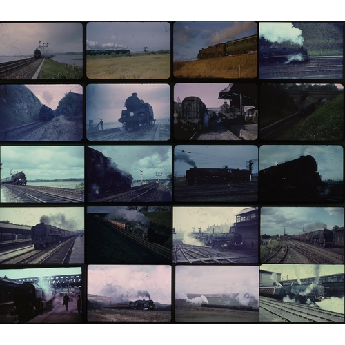 375 - Railway. BR Standard Steam. Approx. 73 x original 35mm (1 half frame noted) colour slides on mixed f... 