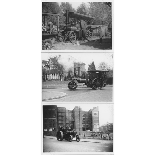 384 - Traction Engines. A selection of approx. 85 original black and white darkroom prints. The prints are... 