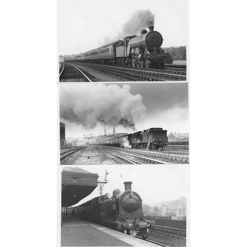 390 - Railway. Ex LNER/BR Steam. A good collection of approx. 100, black and white, postcard size prints o... 