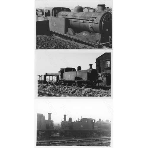 390 - Railway. Ex LNER/BR Steam. A good collection of approx. 100, black and white, postcard size prints o... 