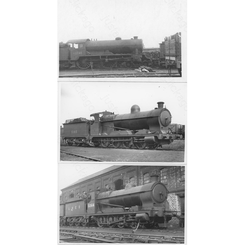 394 - Railway. Ex LNER/BR Steam. A good collection of 100+, black and white, postcard and smaller size pri... 