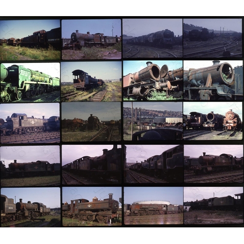 402 - Railway. BR Steam. Approx. 72 x original 35mm colour slides on mixed film stock. A nice assortment o... 