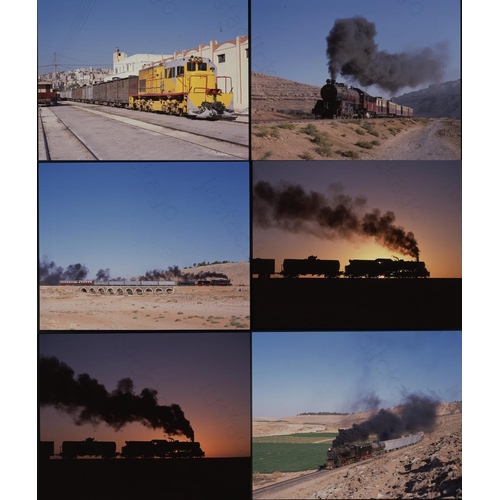 417 - Railway. Overseas Traction - SYRIA & JORDAN. A good quality selection of Syria (39 slides) and Jorda... 