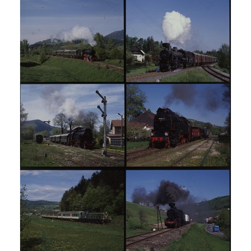 420 - Railway. Overseas Traction - POLAND, AUSTRIA and GERMANY. A good quality selection of  67 colour sli... 