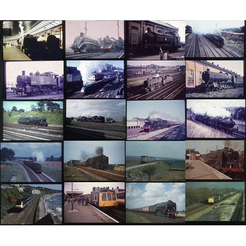 422 - Railway. BR Steam and diesel. A collection of approx. 87 x 35mm colour duplicate slides. The slides ... 