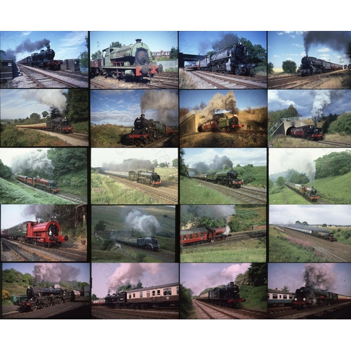 495 - Railway. Preserved steam. A good assortment of approx. 550 x 35mm, original colour slides. Most of t... 