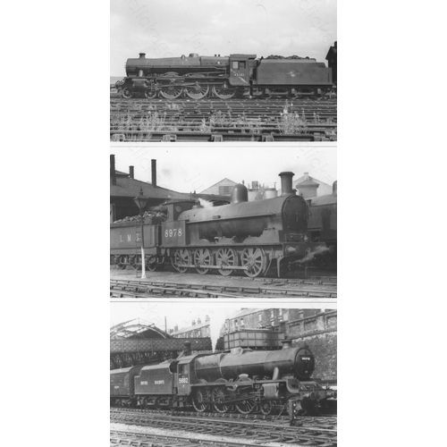 500 - Railway. B.R. Steam. A collection of approx. 300, mainly postcard size, black and white prints. Ther... 