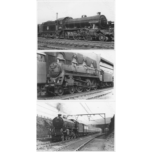 500 - Railway. B.R. Steam. A collection of approx. 300, mainly postcard size, black and white prints. Ther... 