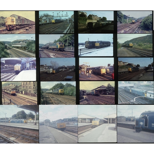 63 - Railway. Modern Traction 1970's. A selection of approx. 80 x 35mm colour slides on mixed film stock,... 