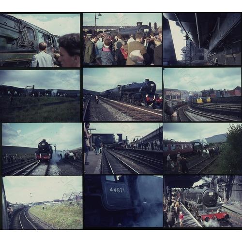 65 - Railway. BR Steam. A small selection of approx. 50 x 35 mm colour slides on Agfa film stock. Mixed q... 