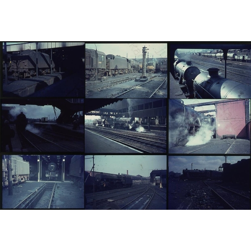 65 - Railway. BR Steam. A small selection of approx. 50 x 35 mm colour slides on Agfa film stock. Mixed q... 