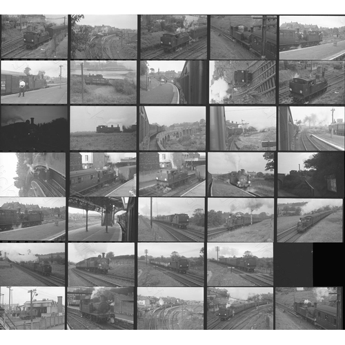 68 - Railway. One pack of good quality black and white 35mm negatives with 30 associated postcard size pr... 