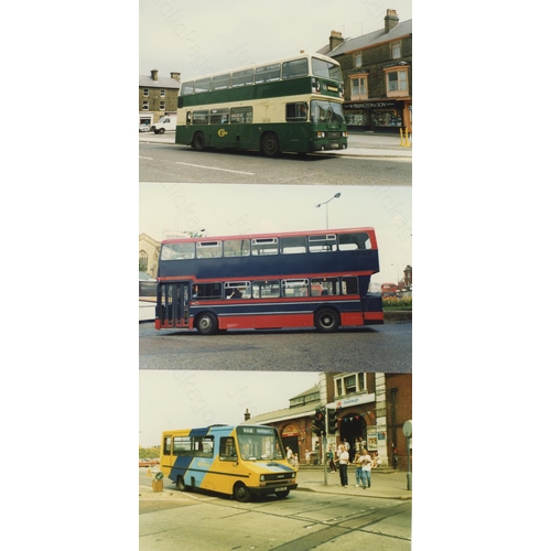 71 - U.K. Bus. Approx. 250 colour prints, postcard size, featuring working  buses and preserved buses at ... 