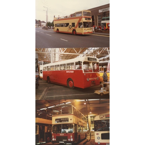 71 - U.K. Bus. Approx. 250 colour prints, postcard size, featuring working  buses and preserved buses at ... 