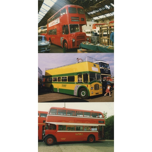 71 - U.K. Bus. Approx. 250 colour prints, postcard size, featuring working  buses and preserved buses at ... 