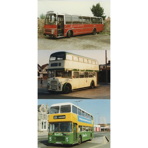 71 - U.K. Bus. Approx. 250 colour prints, postcard size, featuring working  buses and preserved buses at ... 