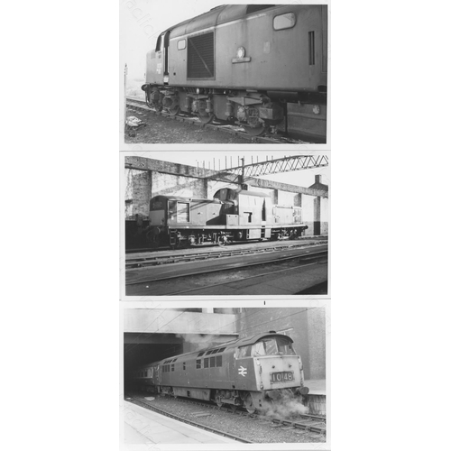 74 - Railway. Modern Traction. Approx. 200 black and white prints, most are 5